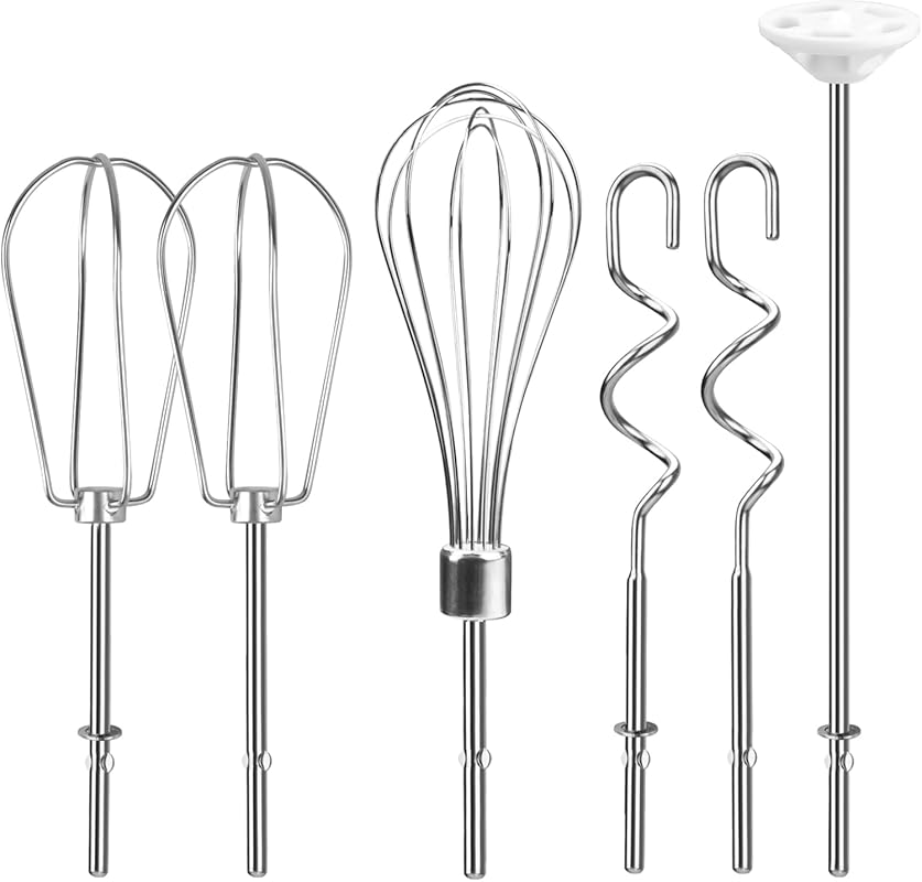 Hand Mixer Attachments Beater, Whisk, Blending Rod and Dough Hooks, St