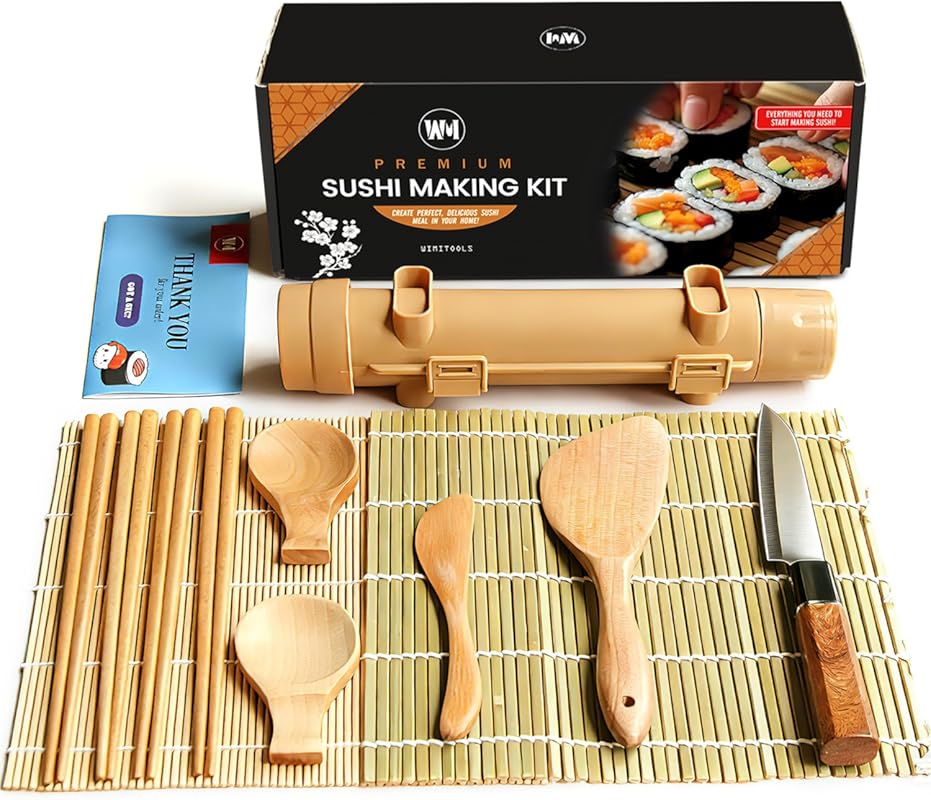 Sushi Making Kit, Sushi Roller Kit for Beginners Sushi Lovers. Include