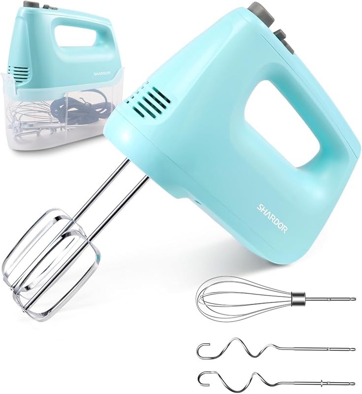 SHARDOR Hand Mixer Electric, 6 Speed & Turbo Mixer Electric Handheld, 