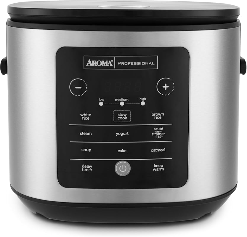 AROMA® 20-Cup Slow Cook Rice Cooker and Brown Rice Cooker with Lift-Ou