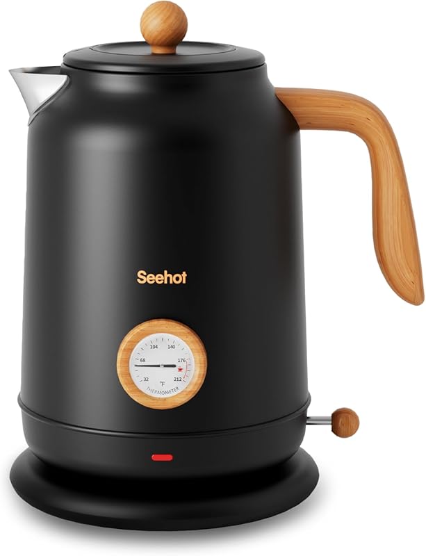 Seehot® 1.7L  Electric Kettle with Thermometer, 1200W Large Electric T