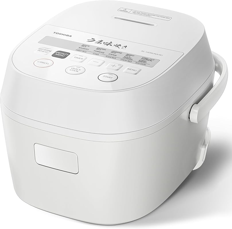 Toshiba 5.5-Cup Fuzzy Logic Rice Cooker with 15 Functions, Digital Dis