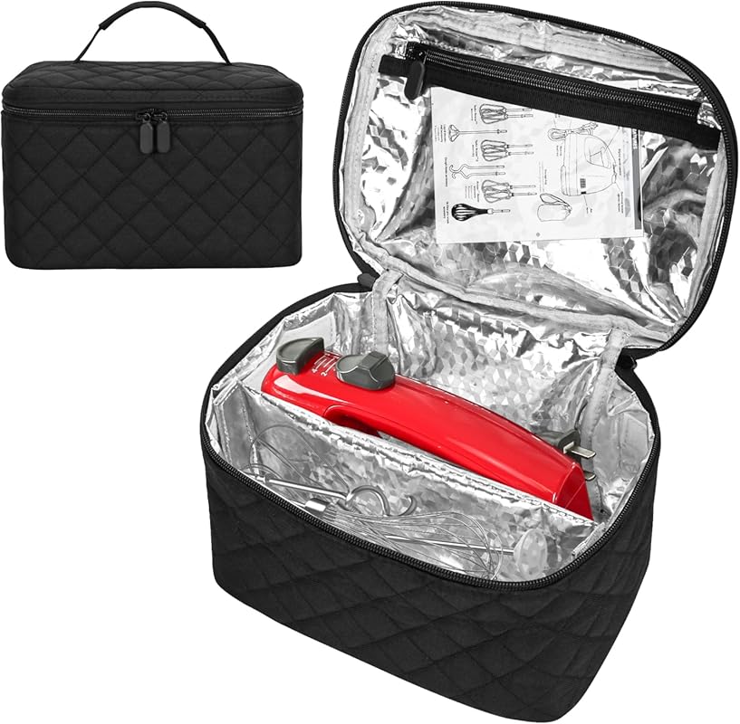 Quilted Electric Hand Mixer Carrying Bag for KitchenAid 5/6/7/9 Ultra 