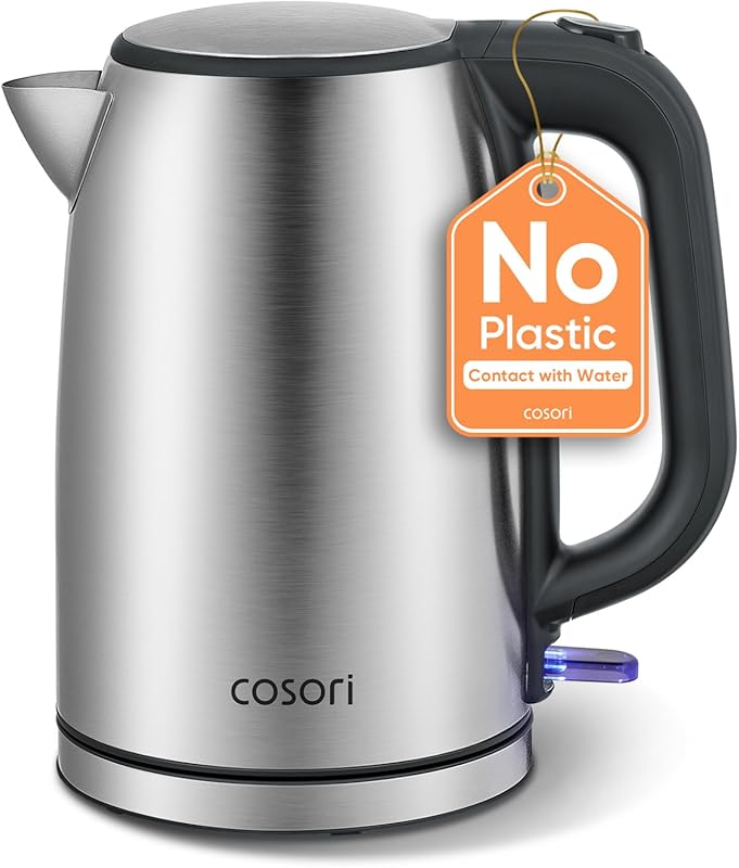 COSORI Electric Kettle, Stainless Steel Tea Kettle, Plastic-free Inner