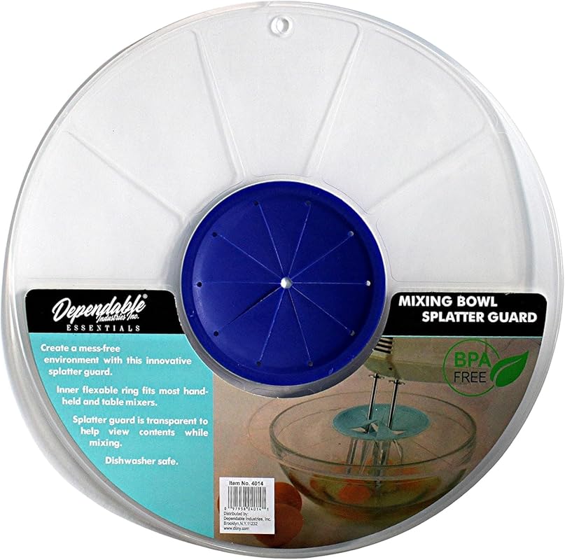 12-Inch Transparent Splatter Guard for Hand and Stand Mixers, Dishwash