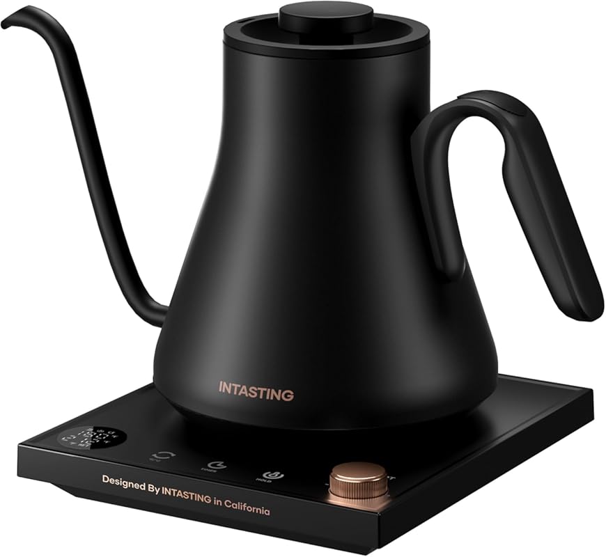 Stainless Steel Gooseneck Electric Kettle with Precise Heating for Cof