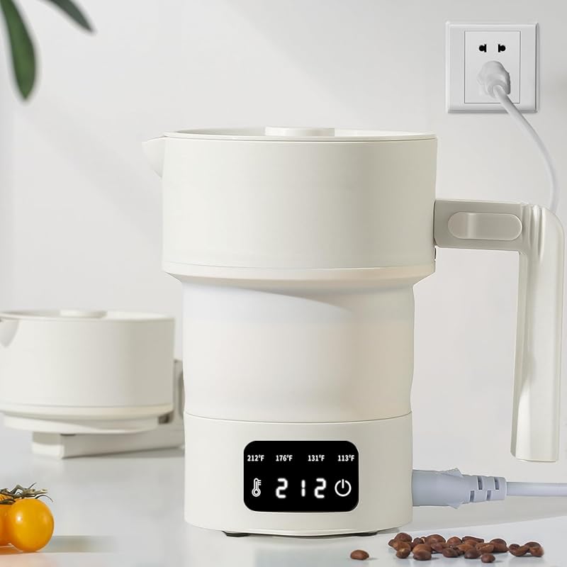 Travel Electric Kettle-Collapsible Portable Electric Kettle, 600W Fold