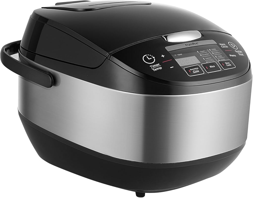 Comfee Japanese Rice Cooker with Fuzzy Logic, 10 Cup Uncooked Capacity