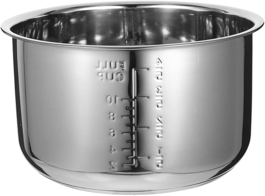Operitacx 10 Cup/1.8L Uncooked Stainless Steel Rice Cooker Inner Pot, 