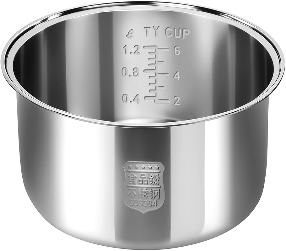Stainless Steel Inner Pot for Zojirushi and Tiger 5.5 Cup Rice Cookers