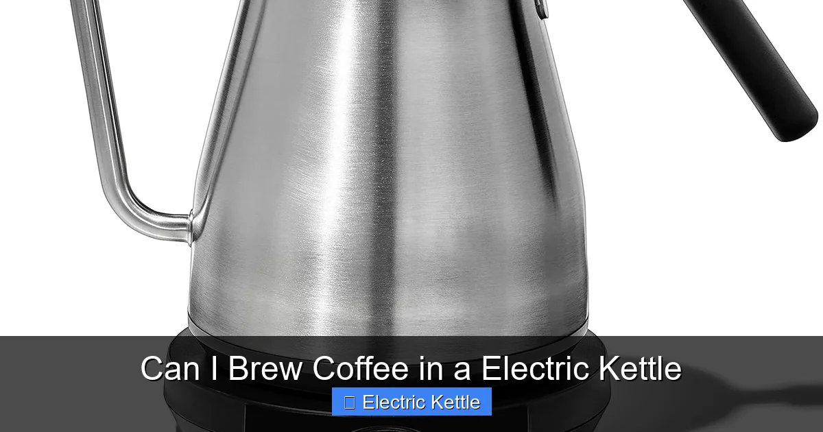 Can I Brew Coffee in a Electric Kettle