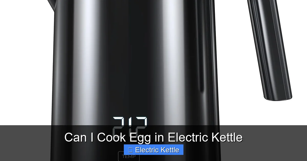 Can I Cook Egg in Electric Kettle