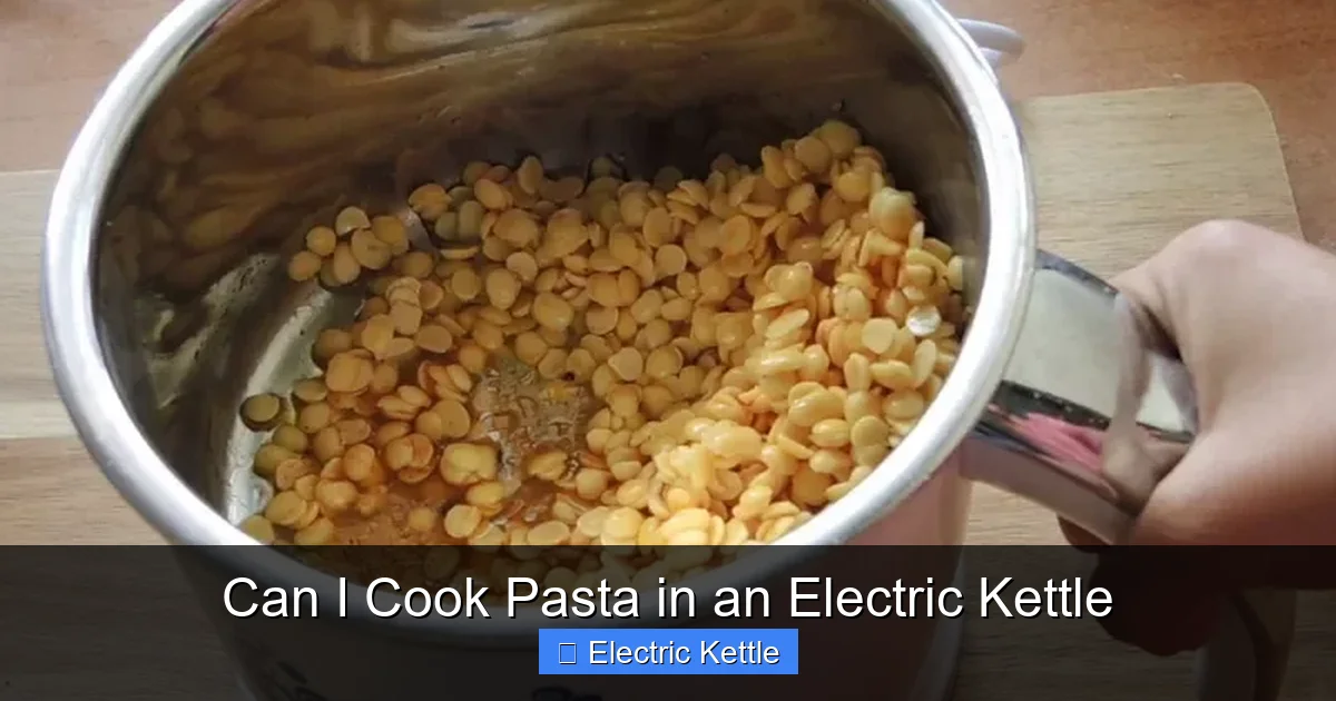 Can I Cook Pasta in an Electric Kettle