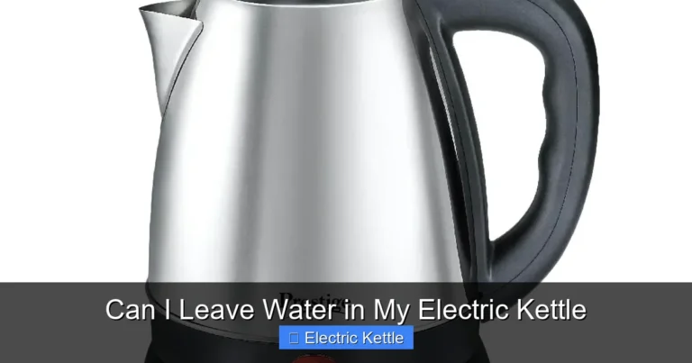 Can I Leave Water in My Electric Kettle