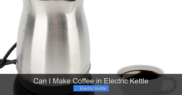 Can I Make Coffee in Electric Kettle