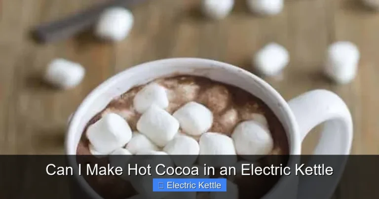 Can I Make Hot Cocoa in an Electric Kettle