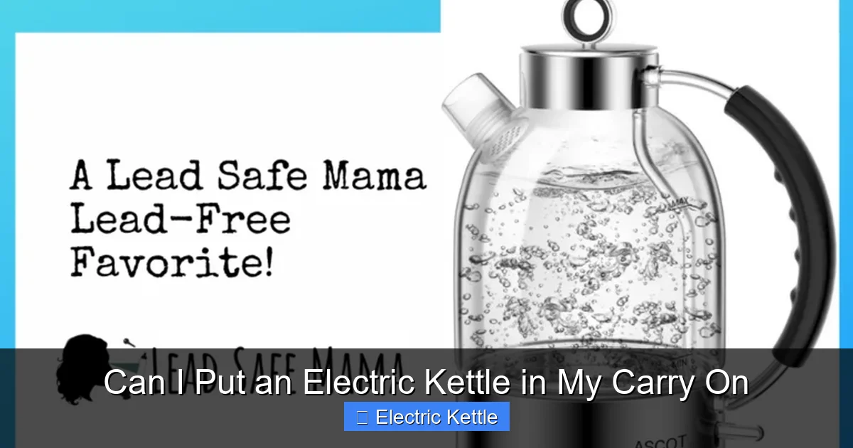 Can I Put an Electric Kettle in My Carry On