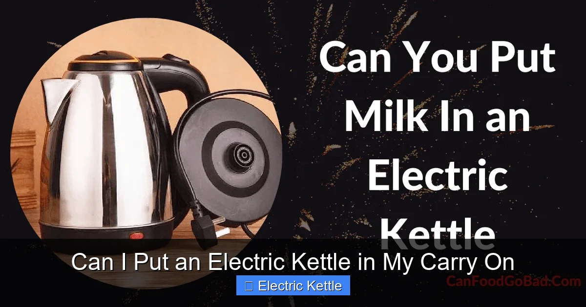 Can I Put an Electric Kettle in My Carry On