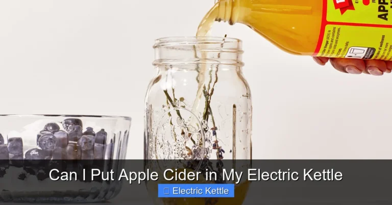 Can I Put Apple Cider in My Electric Kettle