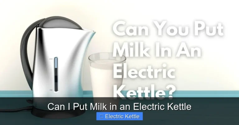 Can I Put Milk in an Electric Kettle