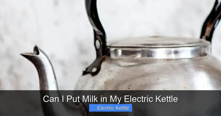Can I Put Milk in My Electric Kettle