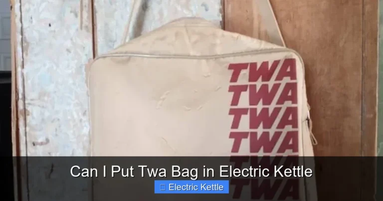 Can I Put Twa Bag in Electric Kettle