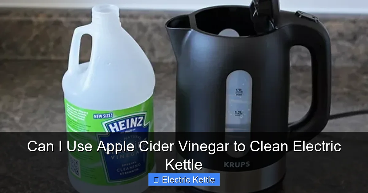 Can I Use Apple Cider Vinegar to Clean Electric Kettle