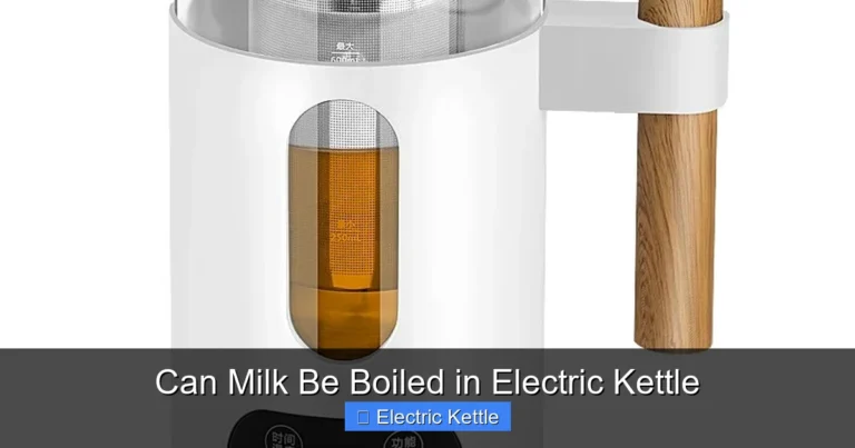 Can Milk Be Boiled in Electric Kettle