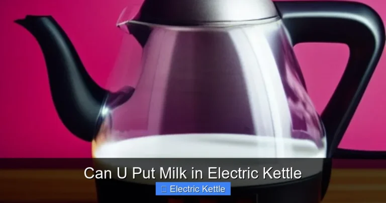 Can U Put Milk in Electric Kettle