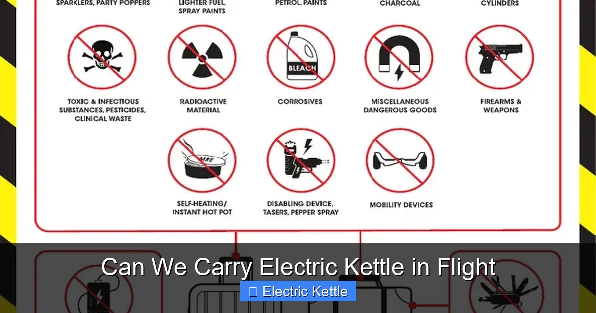 Can We Carry Electric Kettle in Flight