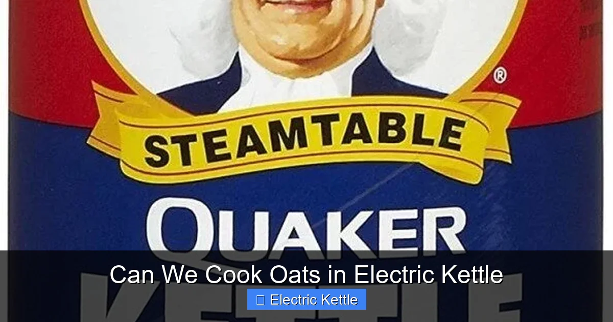 Can We Cook Oats in Electric Kettle