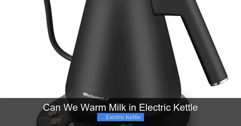 Can We Warm Milk in Electric Kettle
