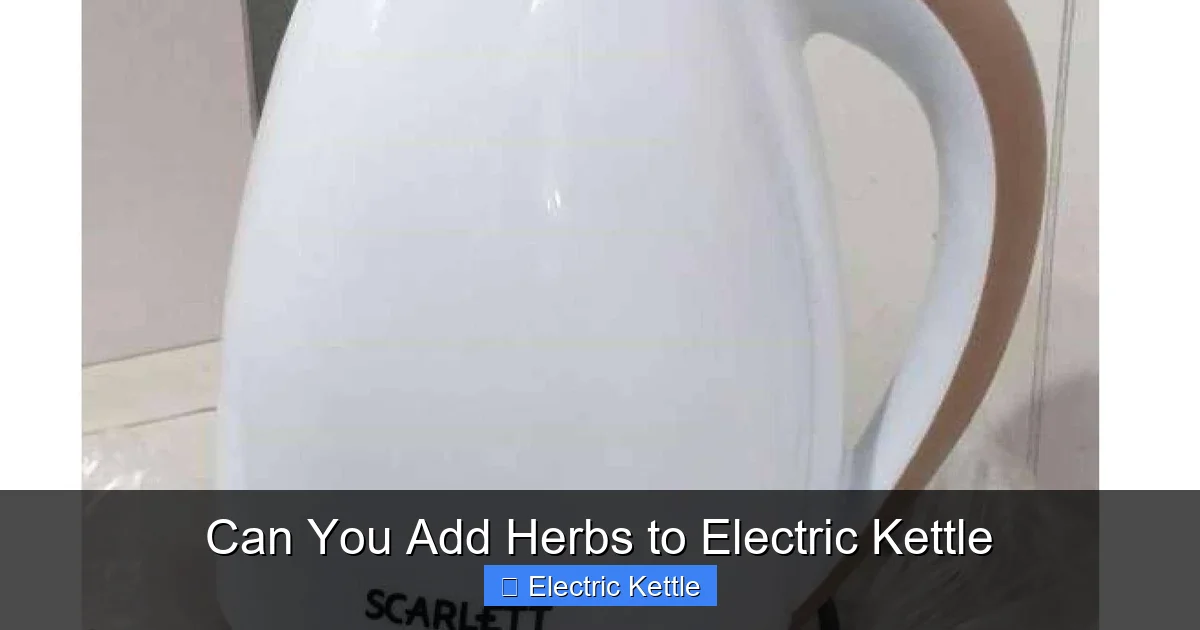 Can You Add Herbs to Electric Kettle