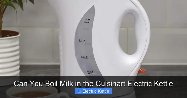 Can You Boil Milk in the Cuisinart Electric Kettle