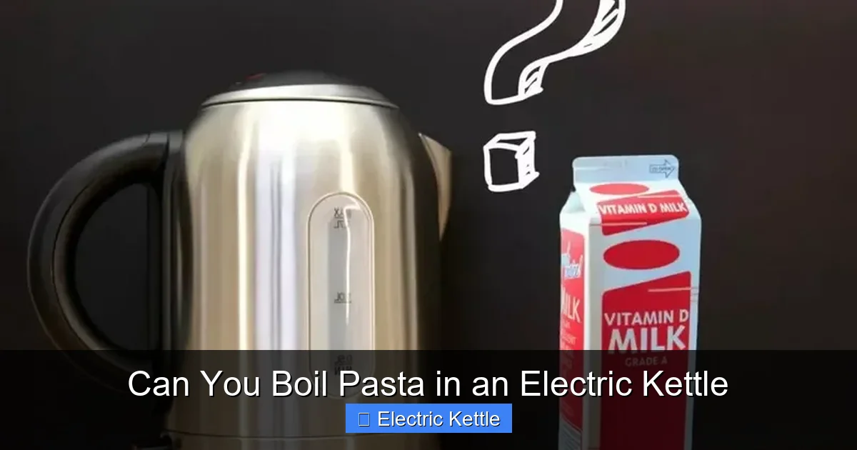 Can You Boil Pasta in an Electric Kettle
