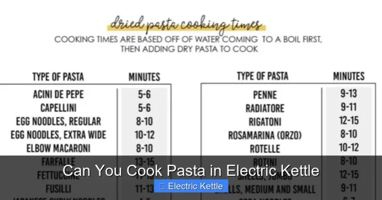 Can You Cook Pasta in Electric Kettle