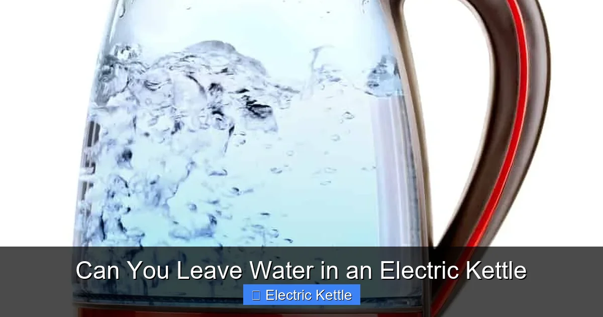 Can You Leave Water in an Electric Kettle