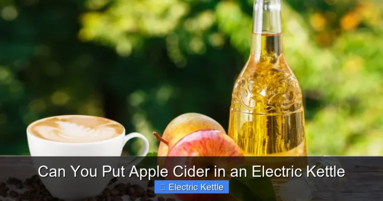 Can You Put Apple Cider in an Electric Kettle
