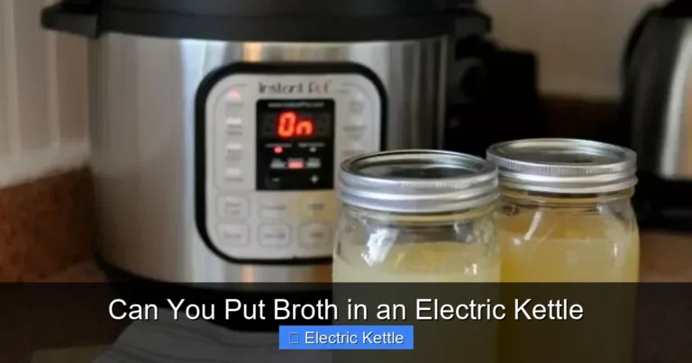 Can You Put Broth in an Electric Kettle