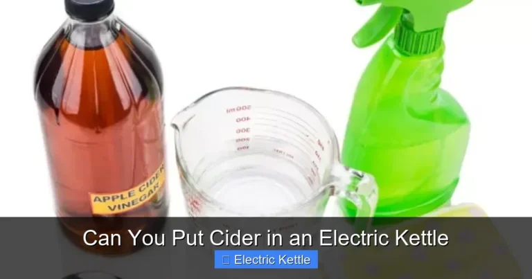 Can You Put Cider in an Electric Kettle