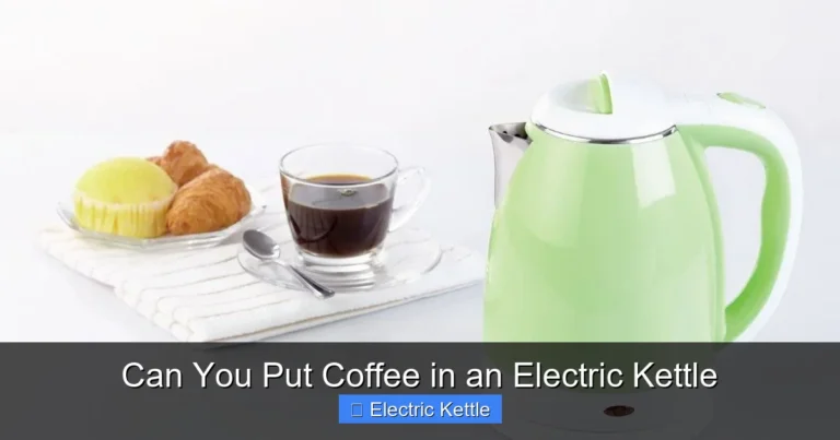 Can You Put Coffee in an Electric Kettle