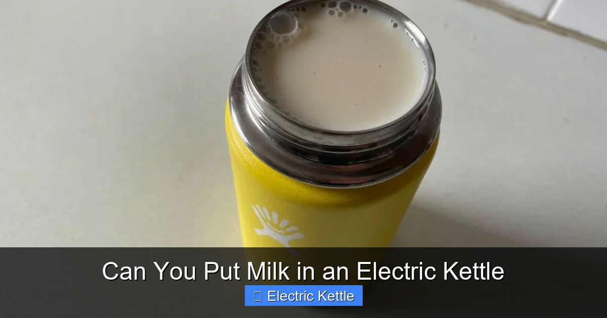Can You Put Milk in an Electric Kettle