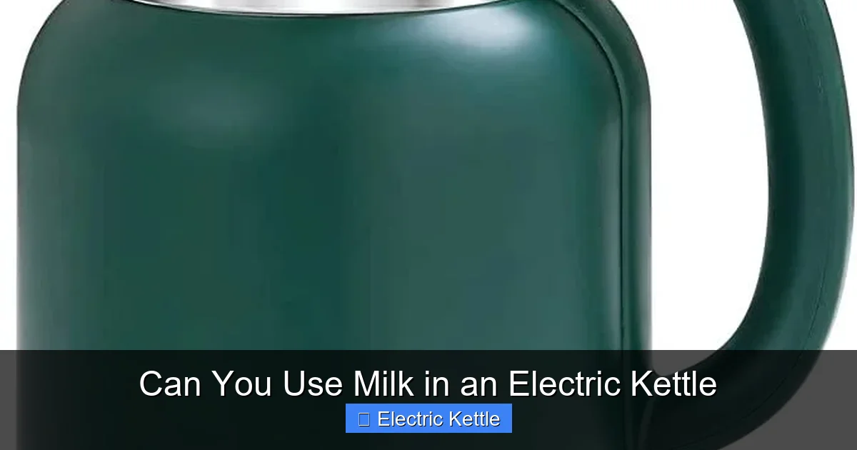 Can You Use Milk in an Electric Kettle