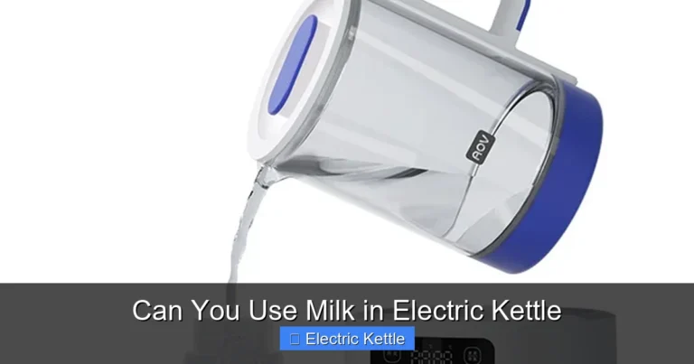 Can You Use Milk in Electric Kettle