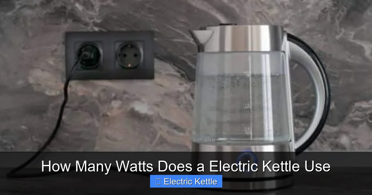 How Many Watts Does a Electric Kettle Use