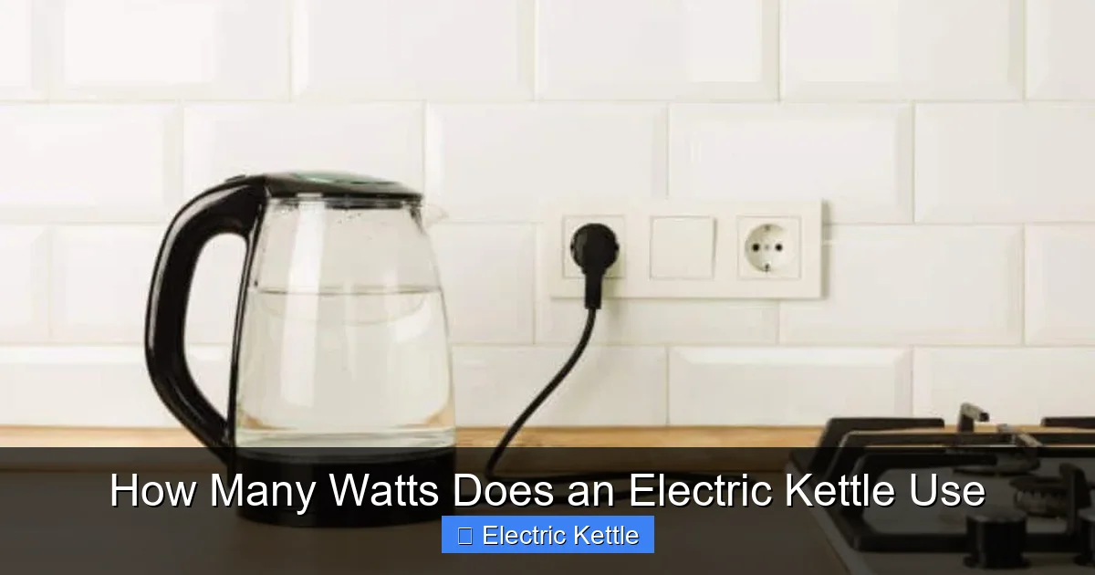 How Many Watts Does an Electric Kettle Use