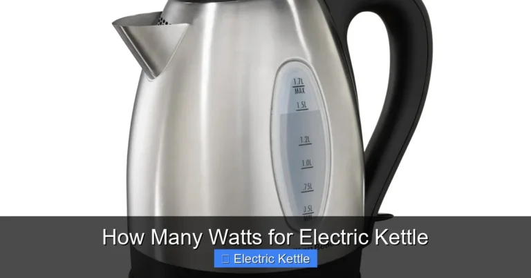 How Many Watts for Electric Kettle