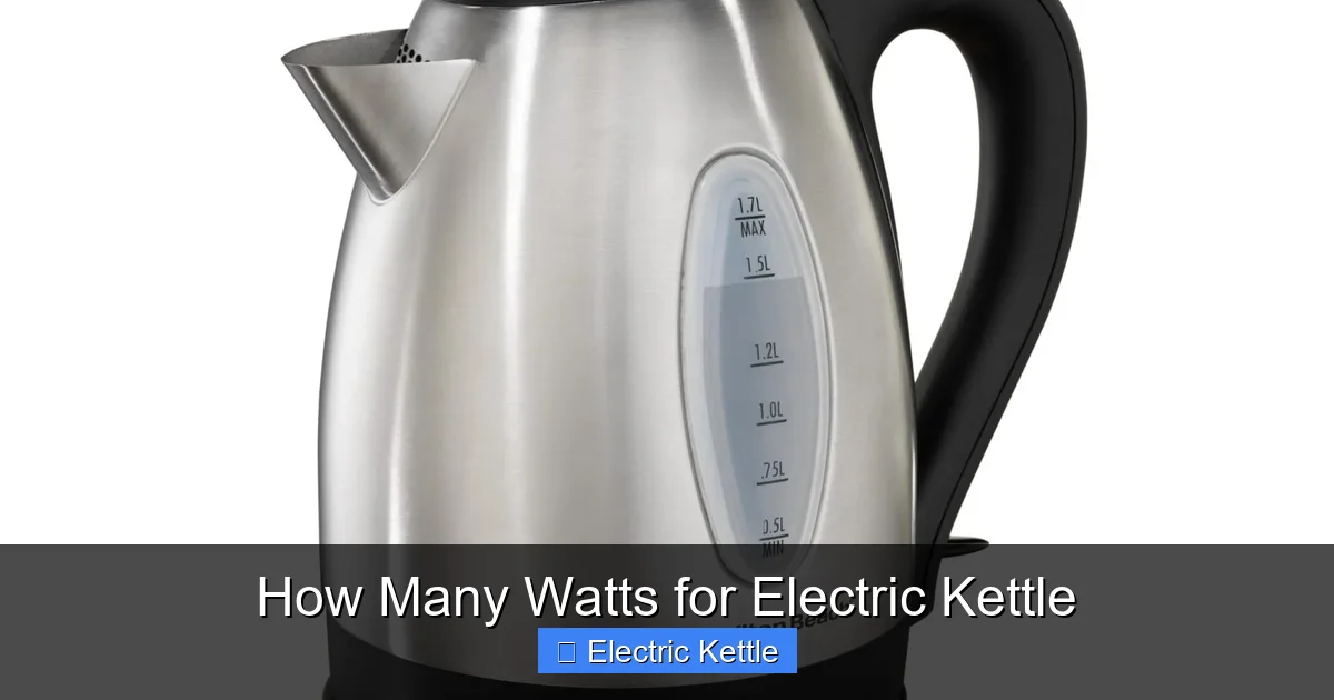 How Many Watts for Electric Kettle