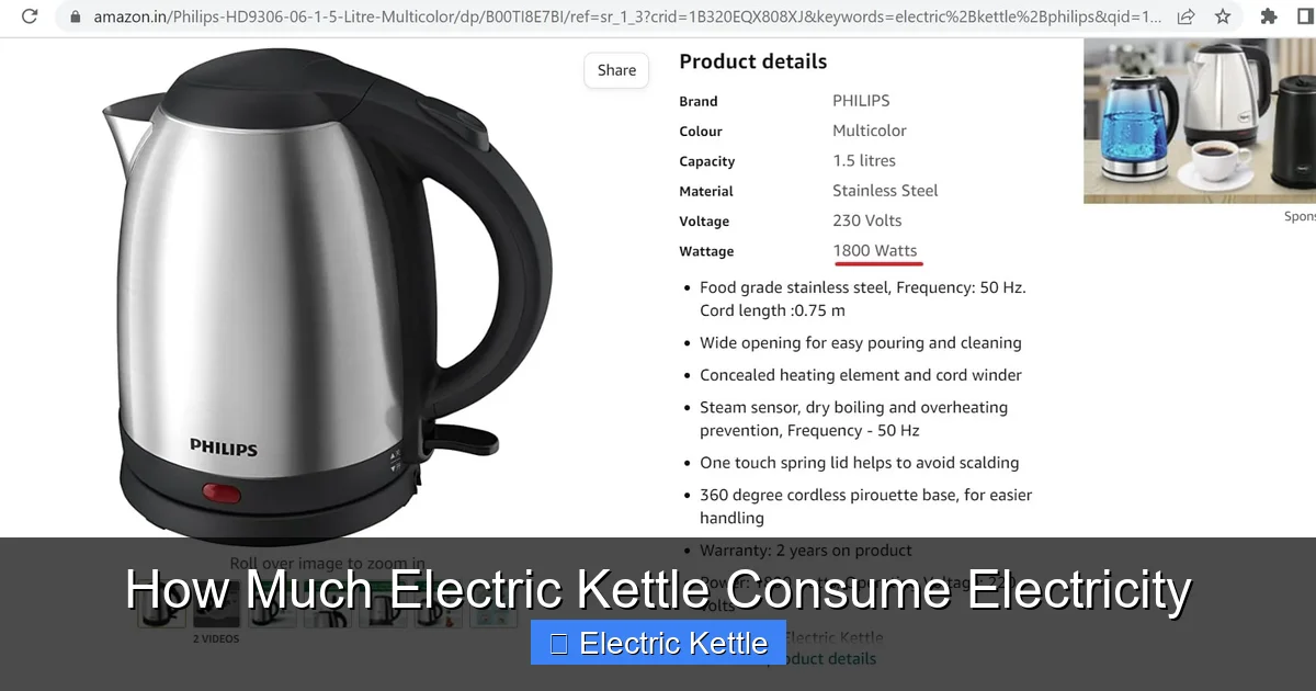 How Much Electric Kettle Consume Electricity