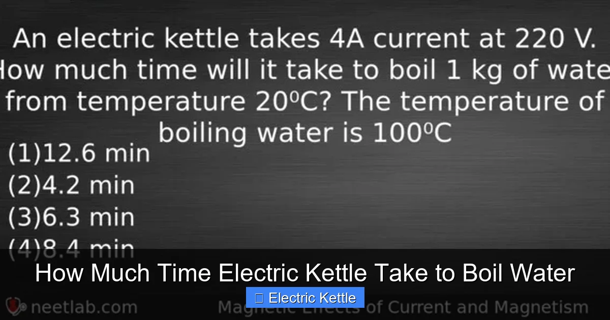 How Much Time Electric Kettle Take to Boil Water